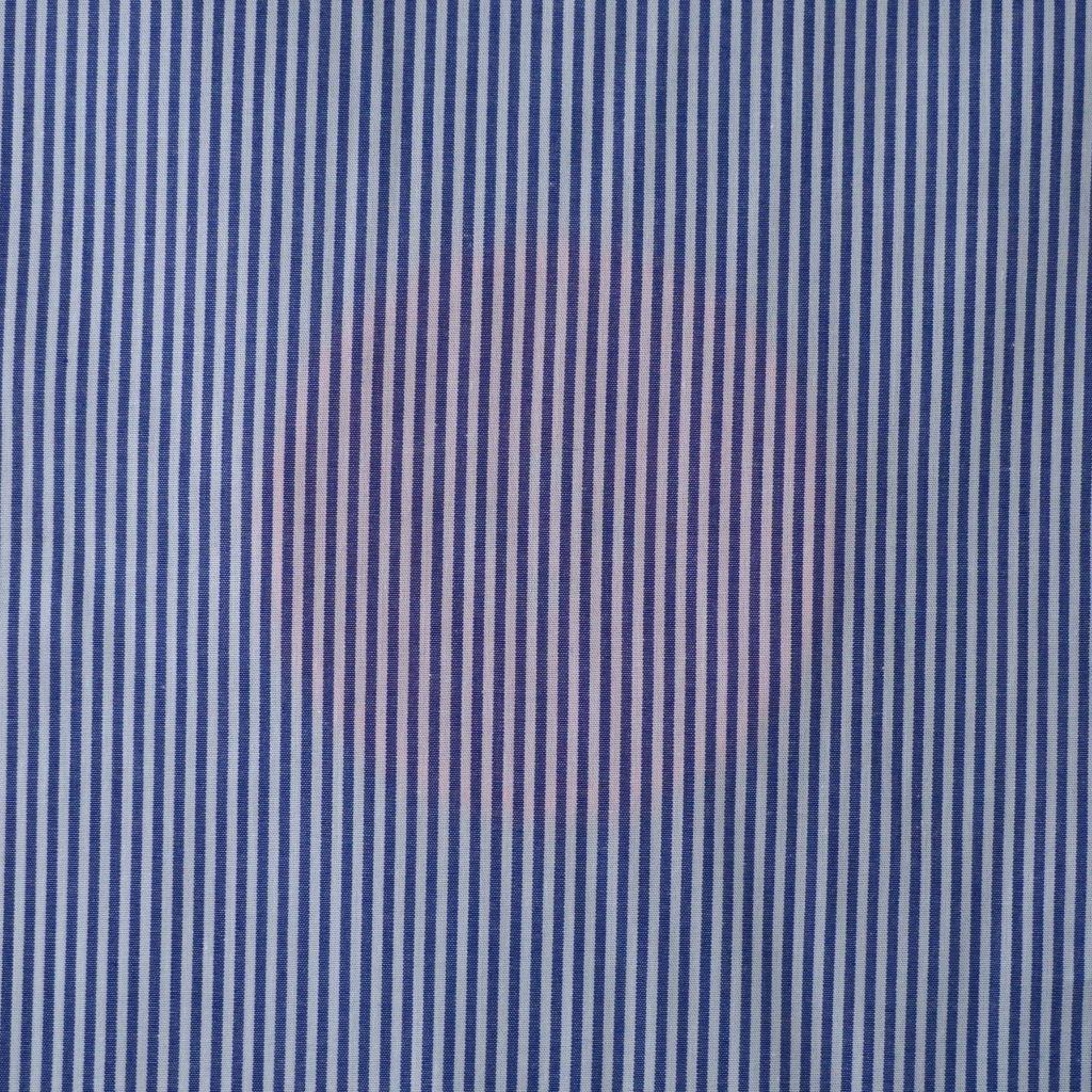 Preview: Leichte Baumwolle Hemdenstoff Längsstreifen hellblau weiß